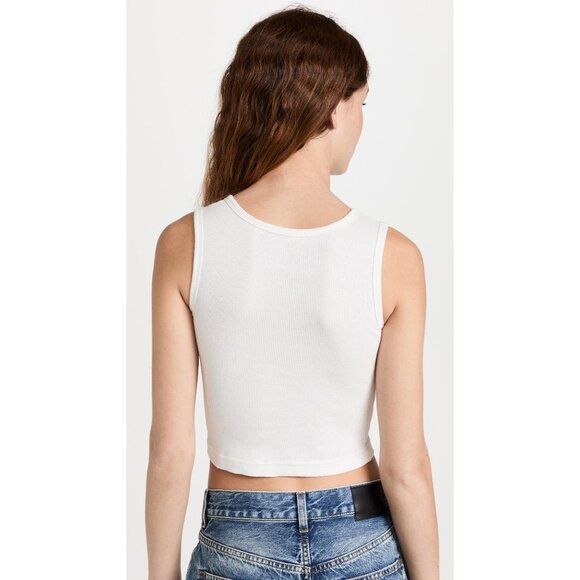 R13 Distressed Tank Top in Ecru Medium New Womens Sleeveless Beater - Picture 13 of 15